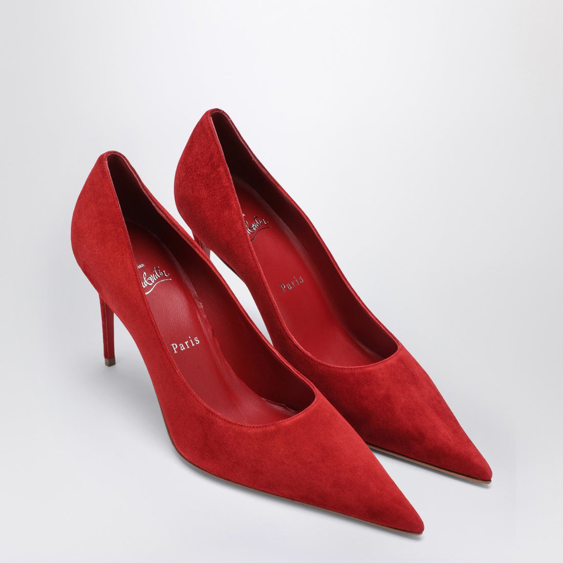 Christian Louboutin Fever Red Velvet Miss Z 100mm Pumps red