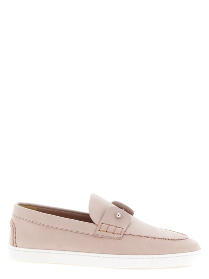Christian Louboutin Loafers With Chambeliboat Metal Detail Pink