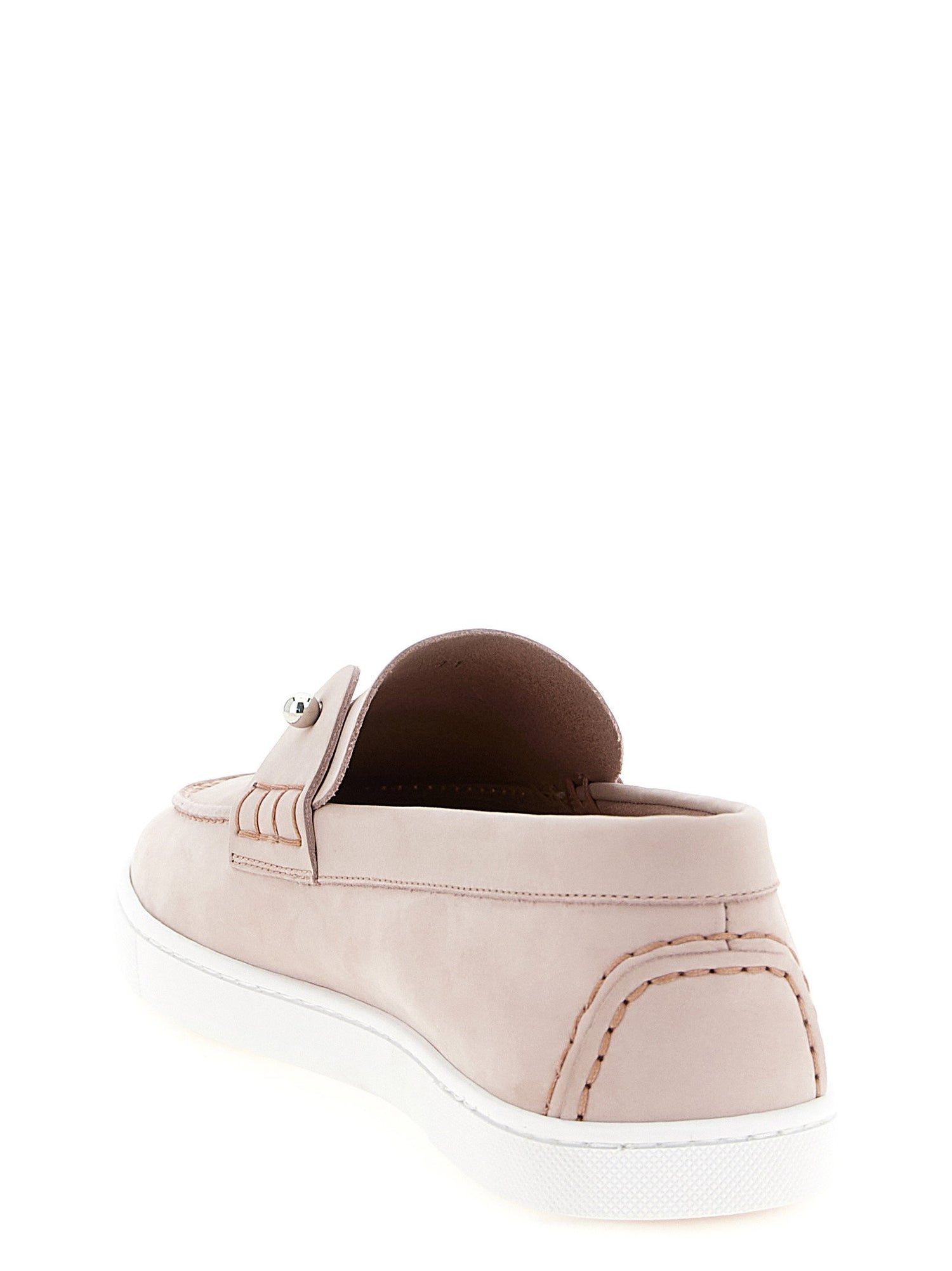 Christian Louboutin Loafers With Chambeliboat Metal Detail Pink