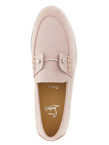Christian Louboutin Loafers With Chambeliboat Metal Detail Pink