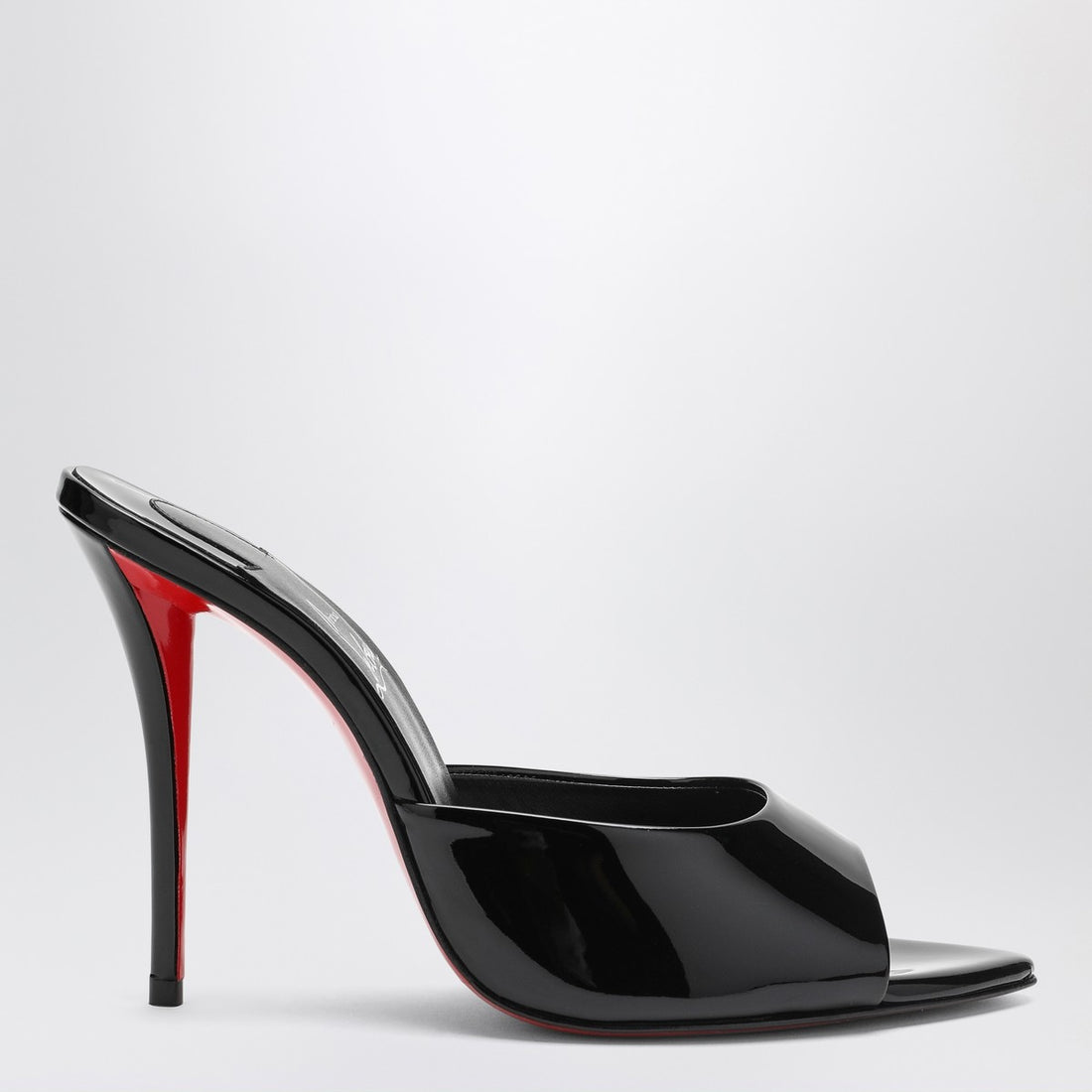 Christian Louboutin Miss Z 100 black patent leather mules with stiletto heel black