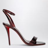 Christian Louboutin Palio Miss Z Brown High-Heeled Leather Sandals Red