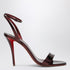 Christian Louboutin Palio Miss Z Brown High-Heeled Leather Sandals Red