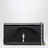 Christian Louboutin Bettina Black Patent Leather Clutch with Gold-Tone Strap Black