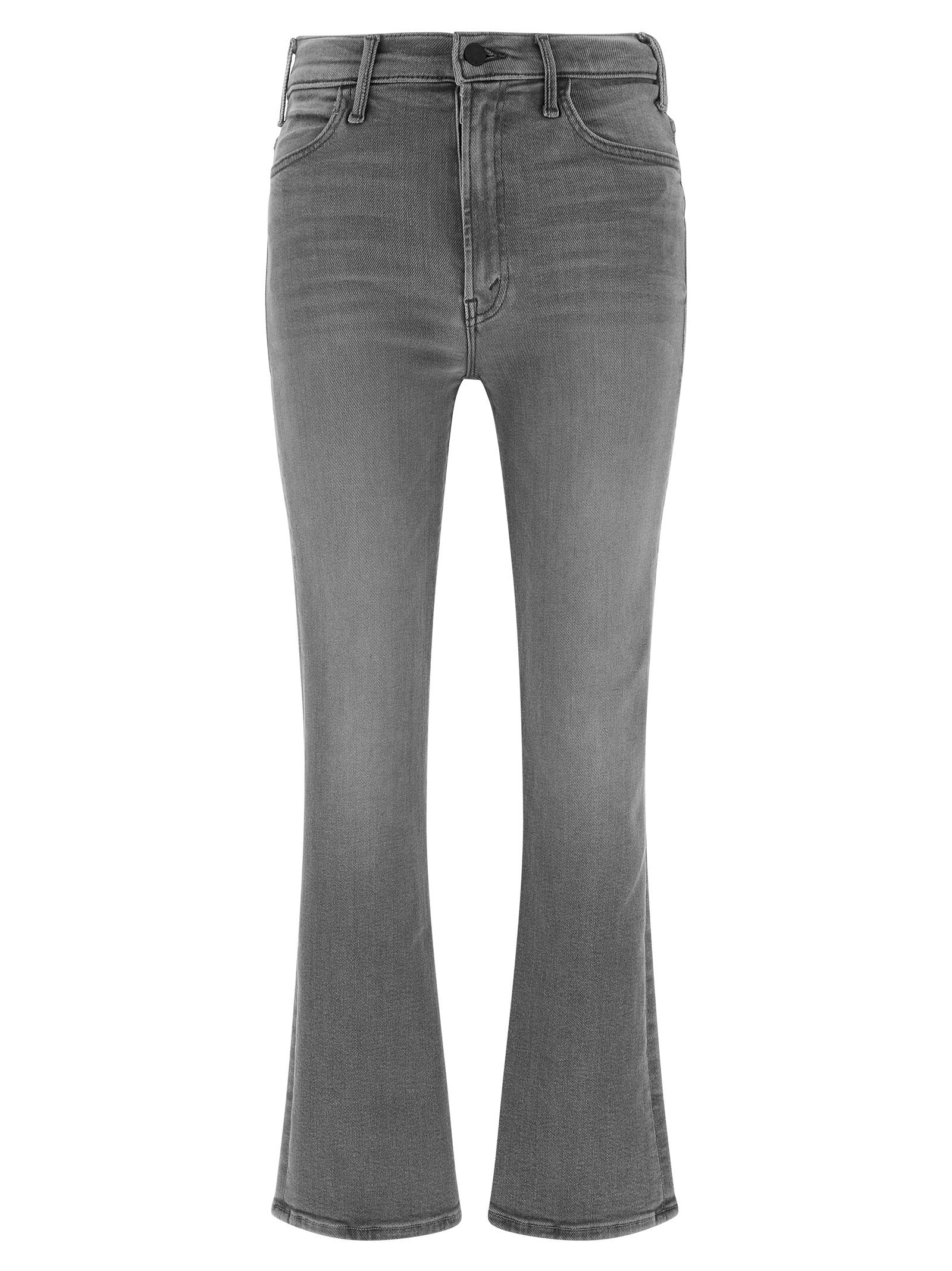 Mother The Hustler Ankle Fray Jeans Gray