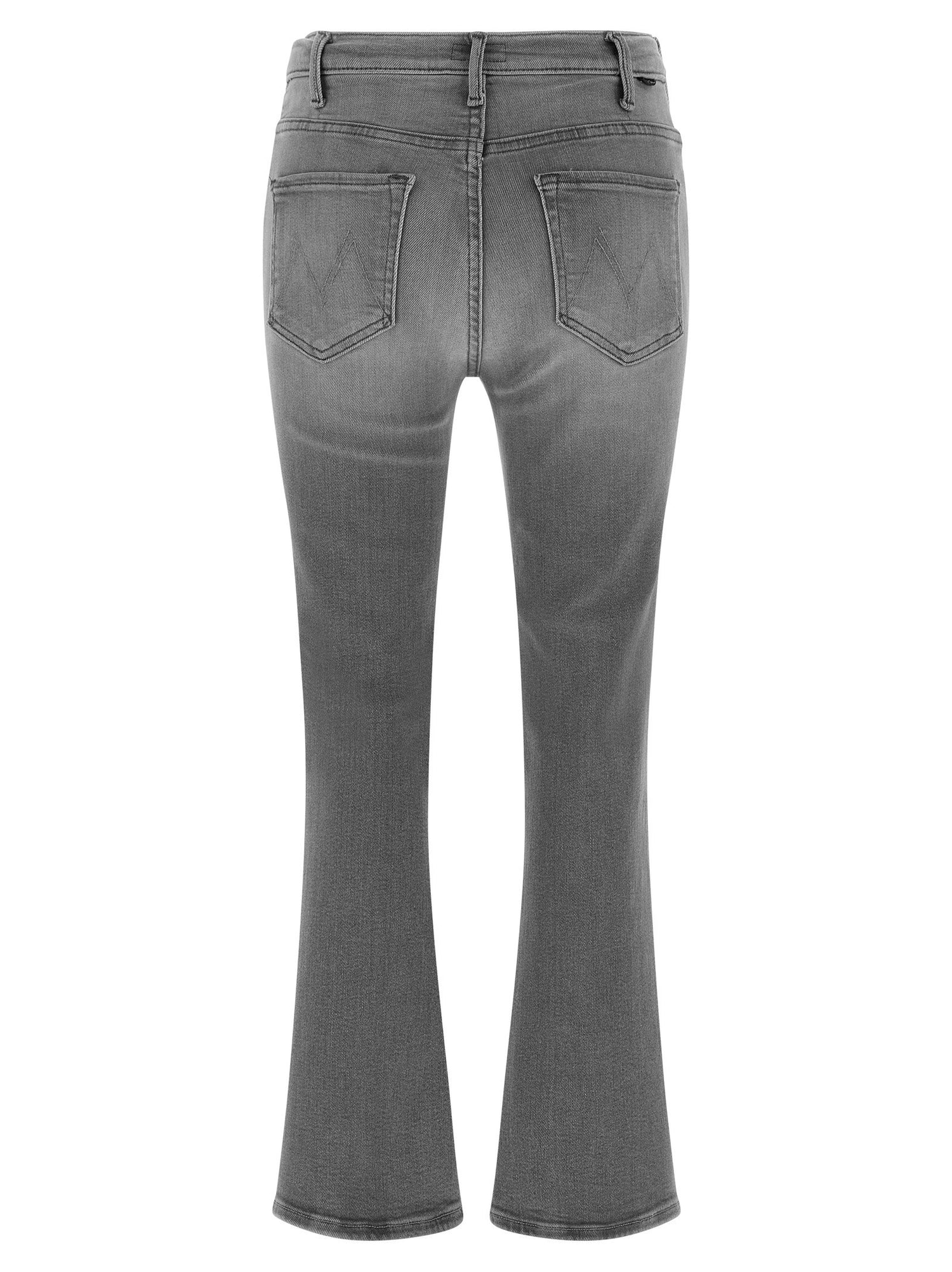 Mother The Hustler Ankle Fray Jeans Gray