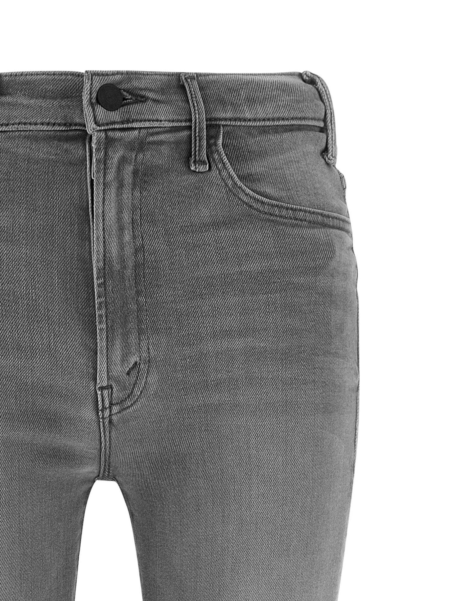 Mother The Hustler Ankle Fray Jeans Gray