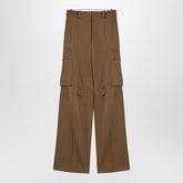 Victoria Beckham Tobacco Cotton Cargo Trousers Brown