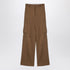 Victoria Beckham Tobacco Cotton Cargo Trousers Brown