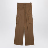 Victoria Beckham Tobacco Cotton Cargo Trousers Brown