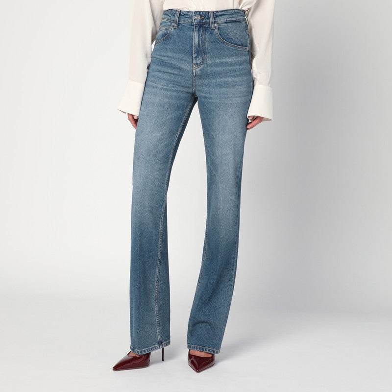 Victoria Beckham Julia high-waisted faded blue jeans Blue