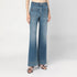 Victoria Beckham Wide-Leg Faded Blue High-Waisted Jeans Blue