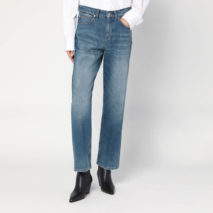 Victoria Beckham Bearnie high-rise faded blue jeans Blue