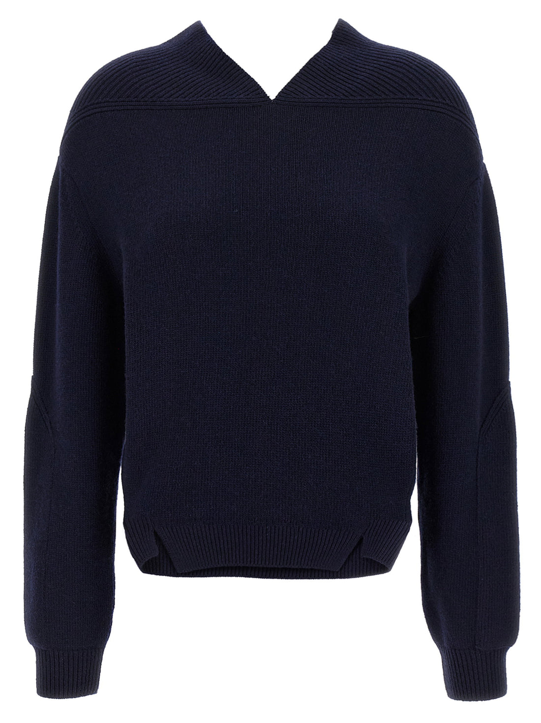 Victoria Beckham V-neck Yoke Detail Sweater Blue