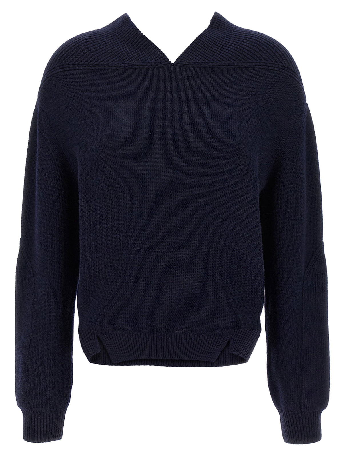 Victoria Beckham V-neck Yoke Detail Sweater Blue