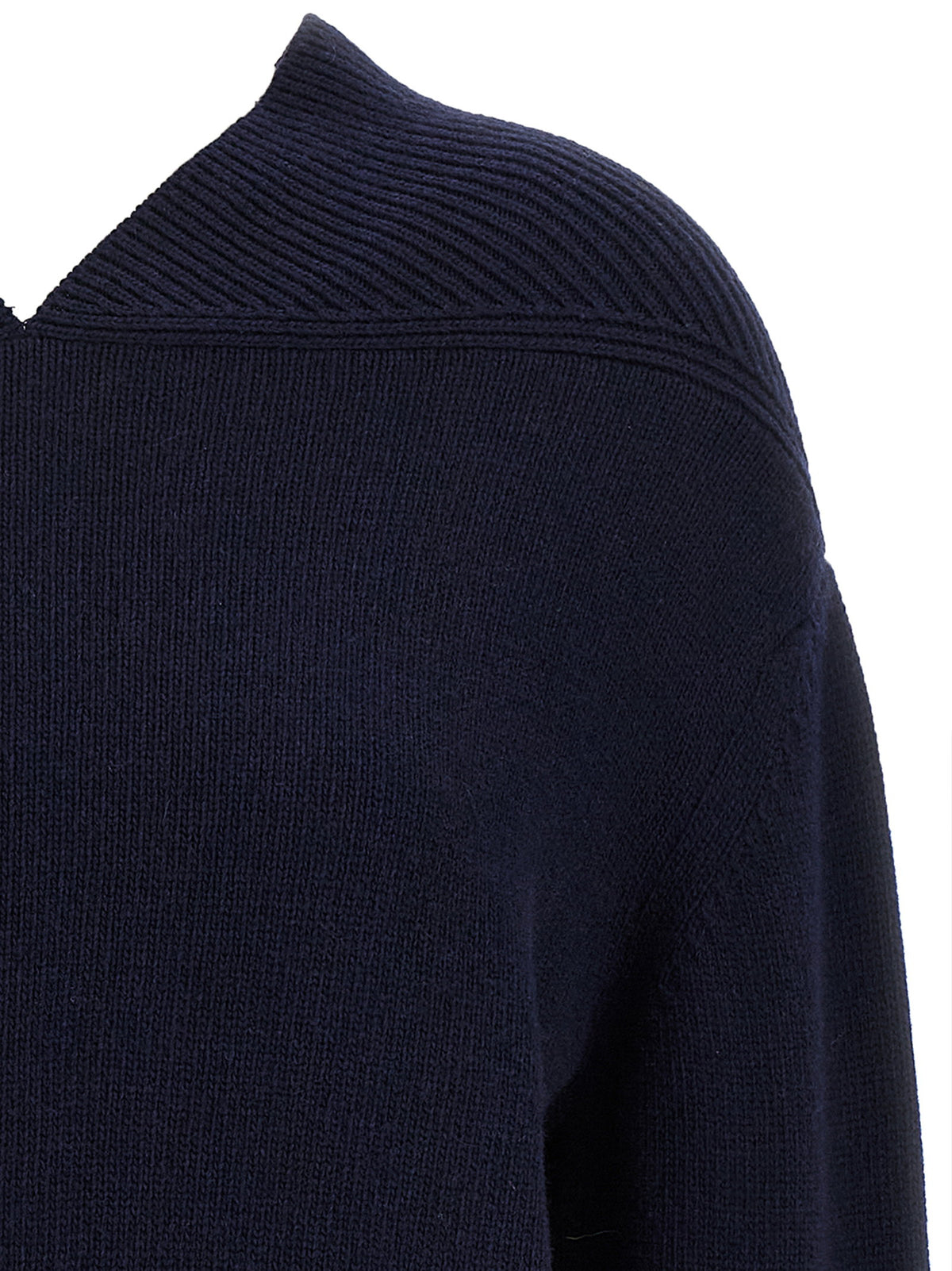 Victoria Beckham V-neck Yoke Detail Sweater Blue