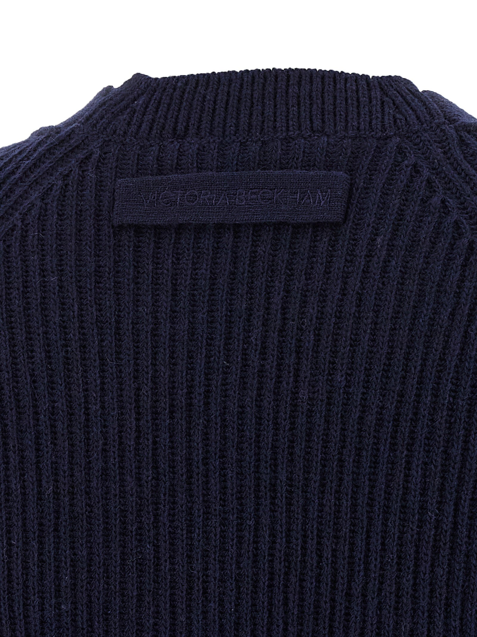 Victoria Beckham Stepped Hem Cardigan Blue