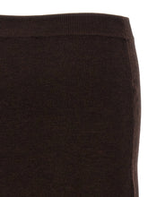 Victoria Beckham Bottoni Midi Skirt Brown