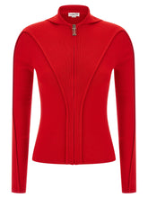 Victoria Beckham Hooded Cardigan Red