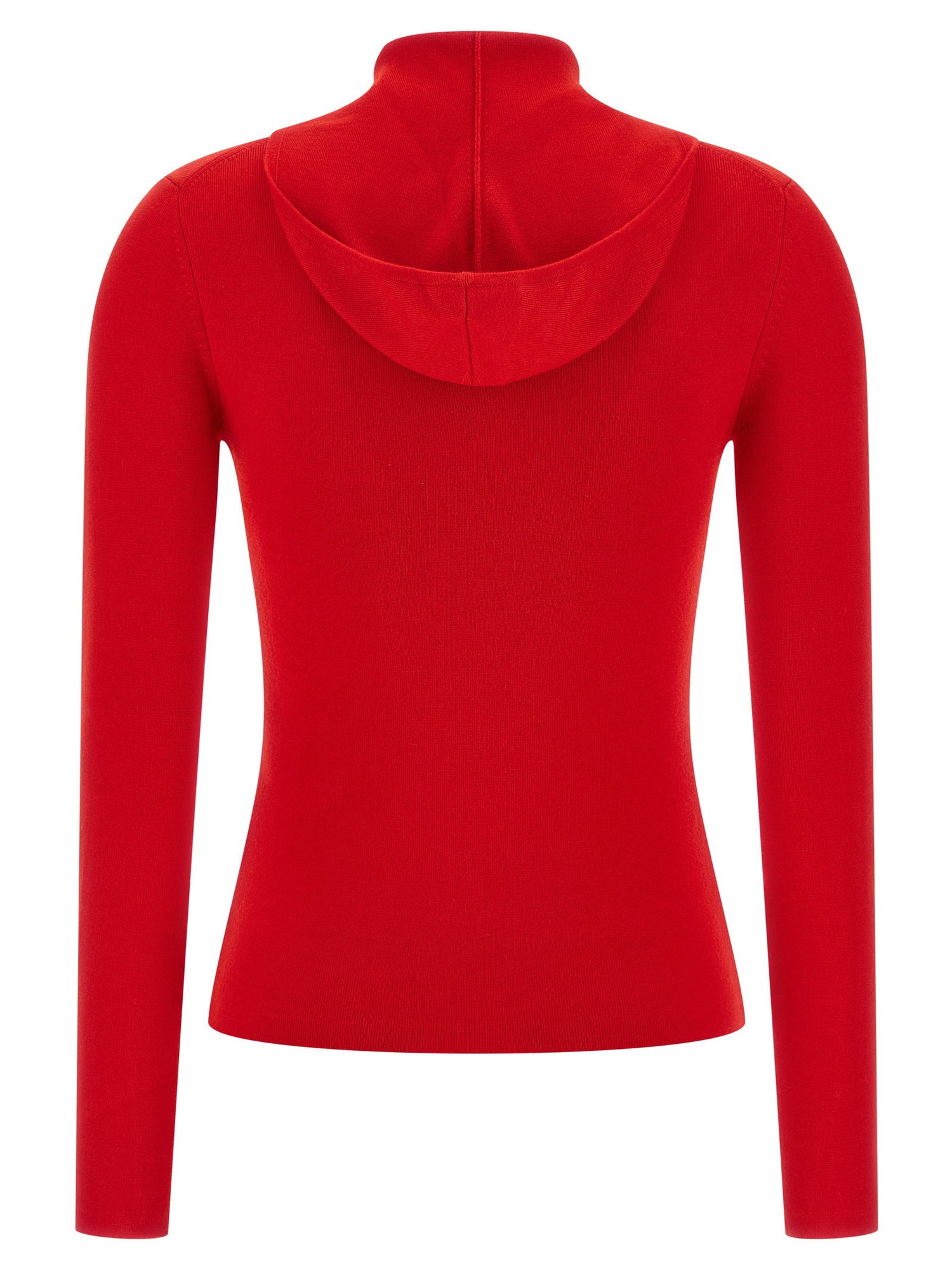 Victoria Beckham Hooded Cardigan Red