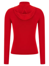 Victoria Beckham Hooded Cardigan Red