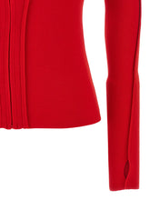 Victoria Beckham Hooded Cardigan Red