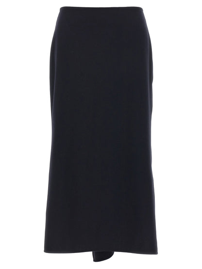 Victoria Beckham Kick Detail Skirt Blue