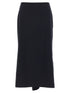 Victoria Beckham Kick Detail Skirt Blue
