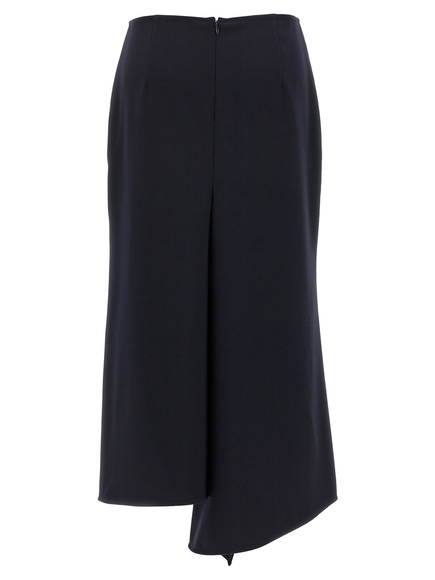 Victoria Beckham Kick Detail Skirt Blue
