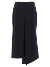 Victoria Beckham Kick Detail Skirt Blue