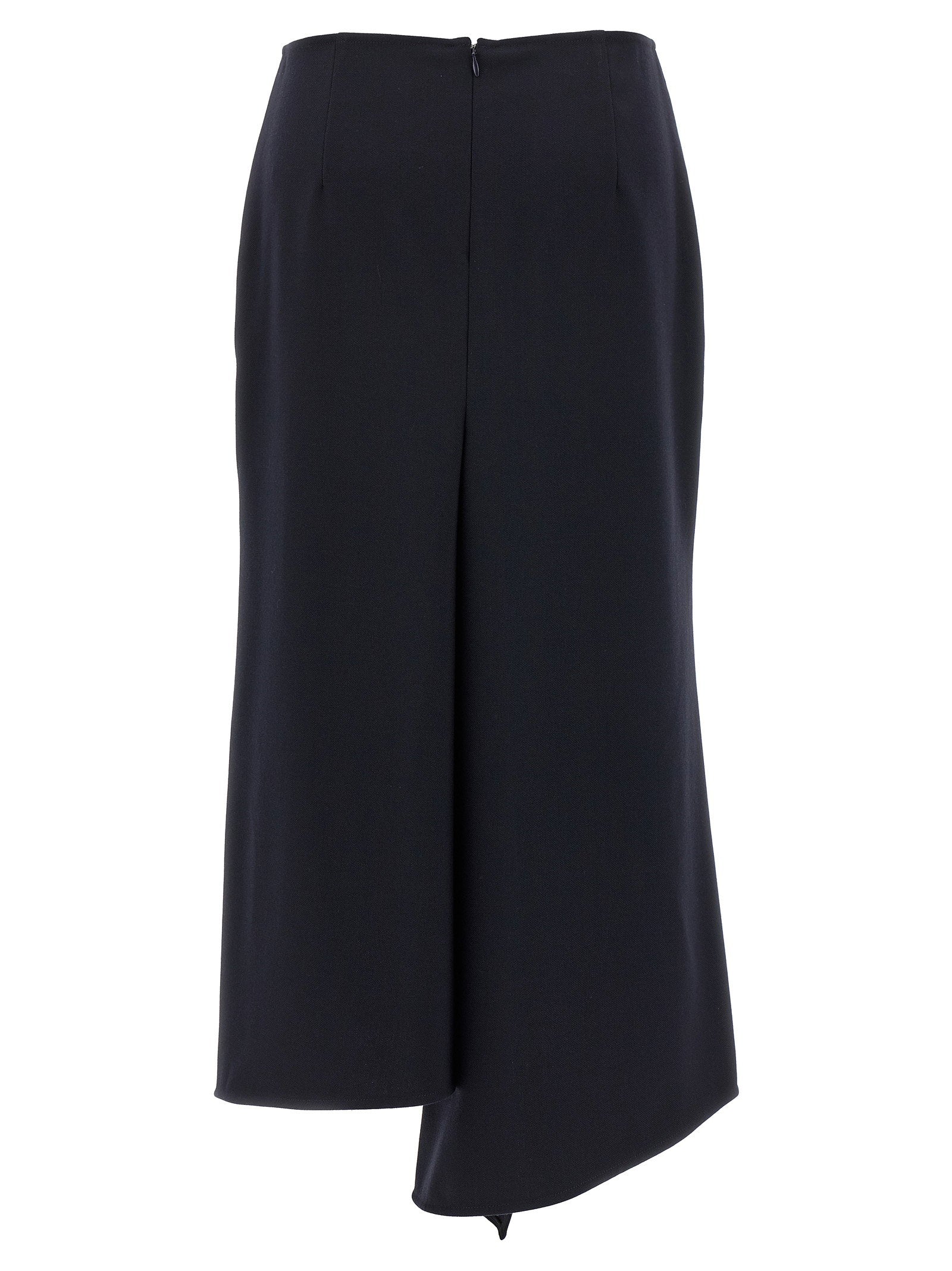 Victoria Beckham Kick Detail Skirt Blue