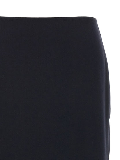 Victoria Beckham Kick Detail Skirt Blue