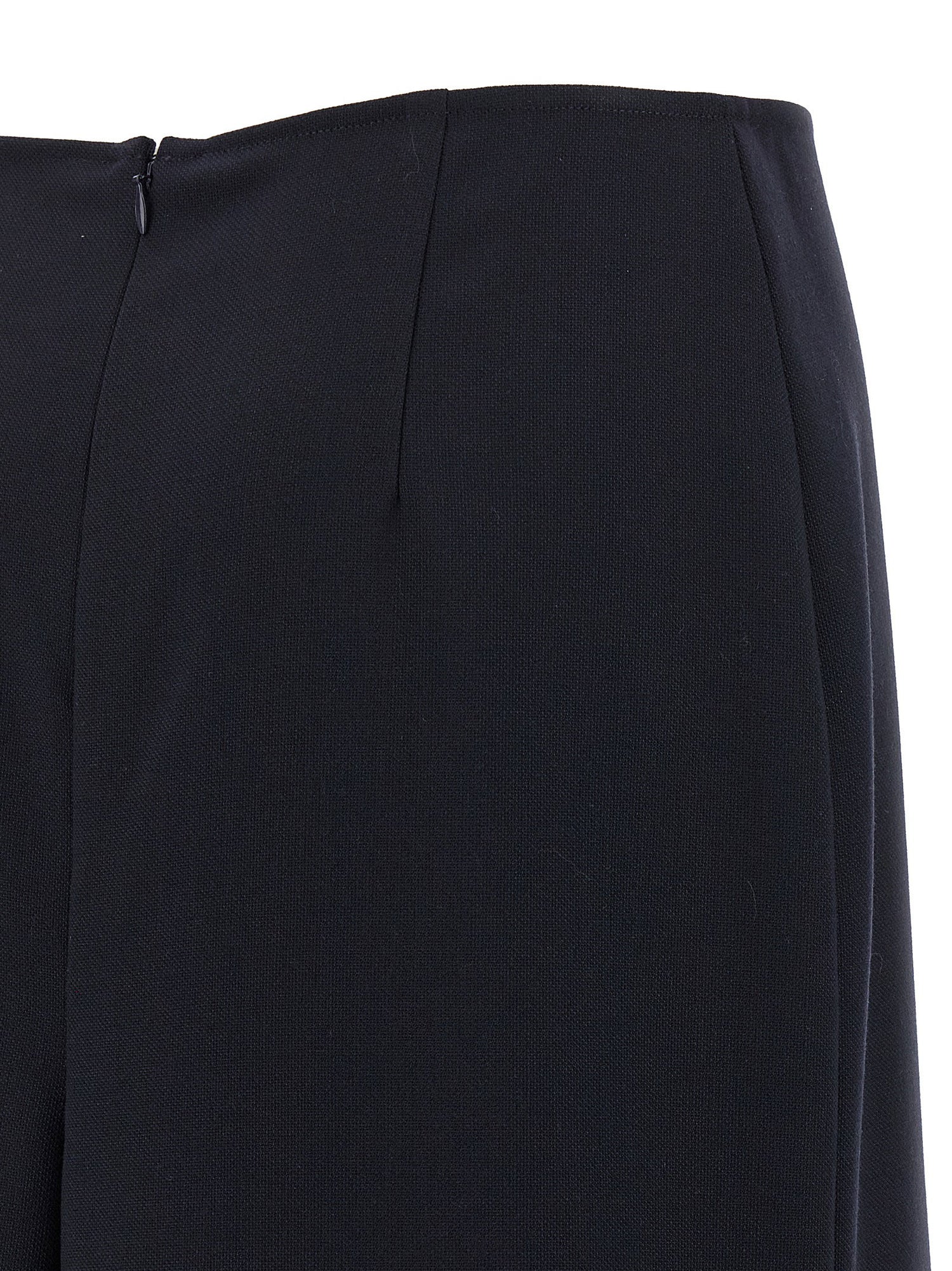 Victoria Beckham Kick Detail Skirt Blue