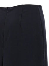 Victoria Beckham Kick Detail Skirt Blue