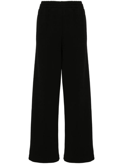 Wardrobe.Nyc Ribbed Knit Straight-Leg Trousers Black Black