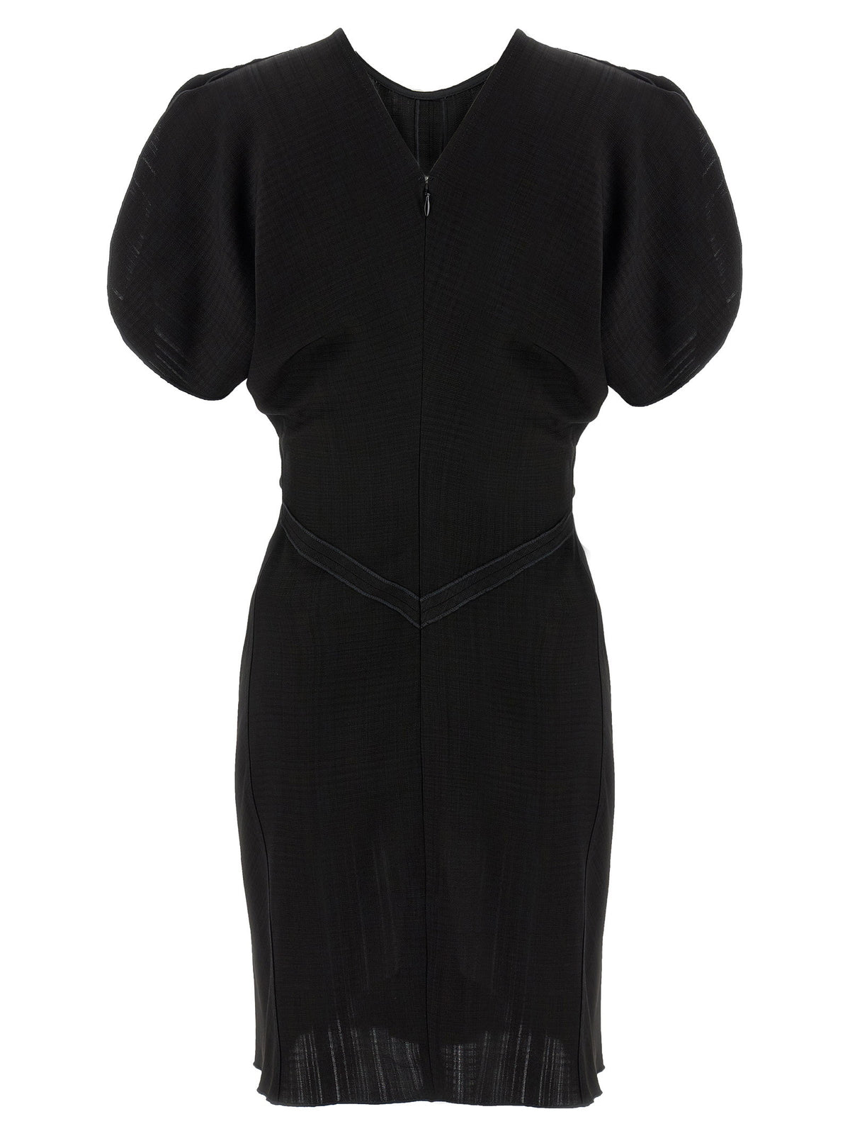 Victoria Beckham Gathered Waist Mini Dress Black  