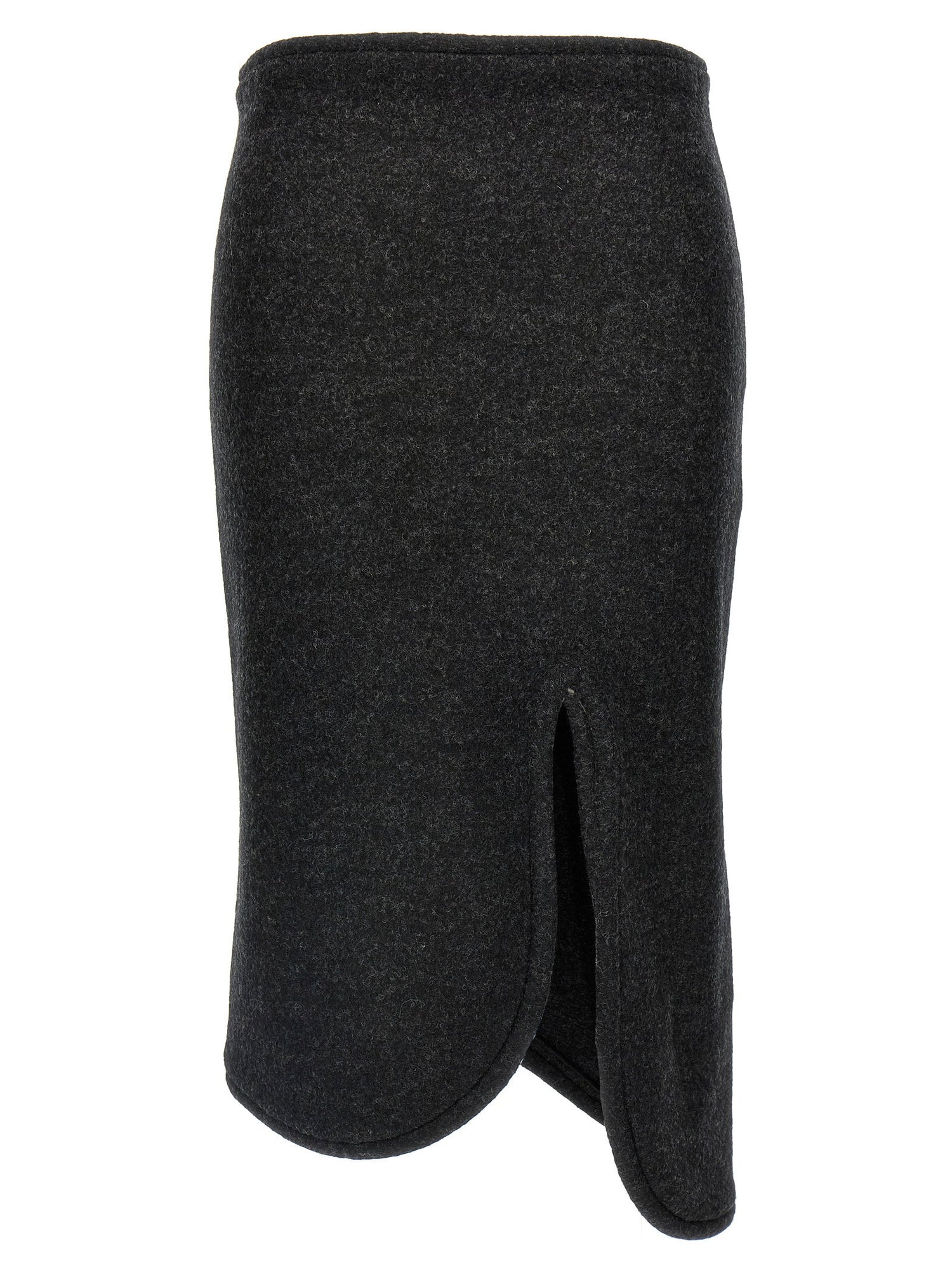 Victoria Beckham Padded Tube Detail Skirt Gray
