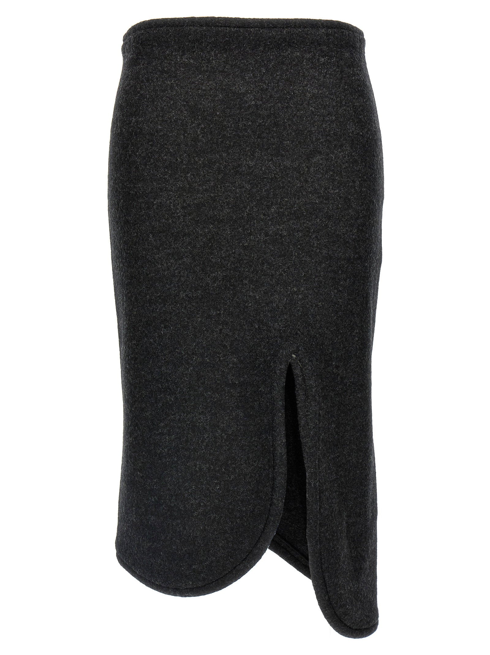 Victoria Beckham Padded Tube Detail Skirt Gray