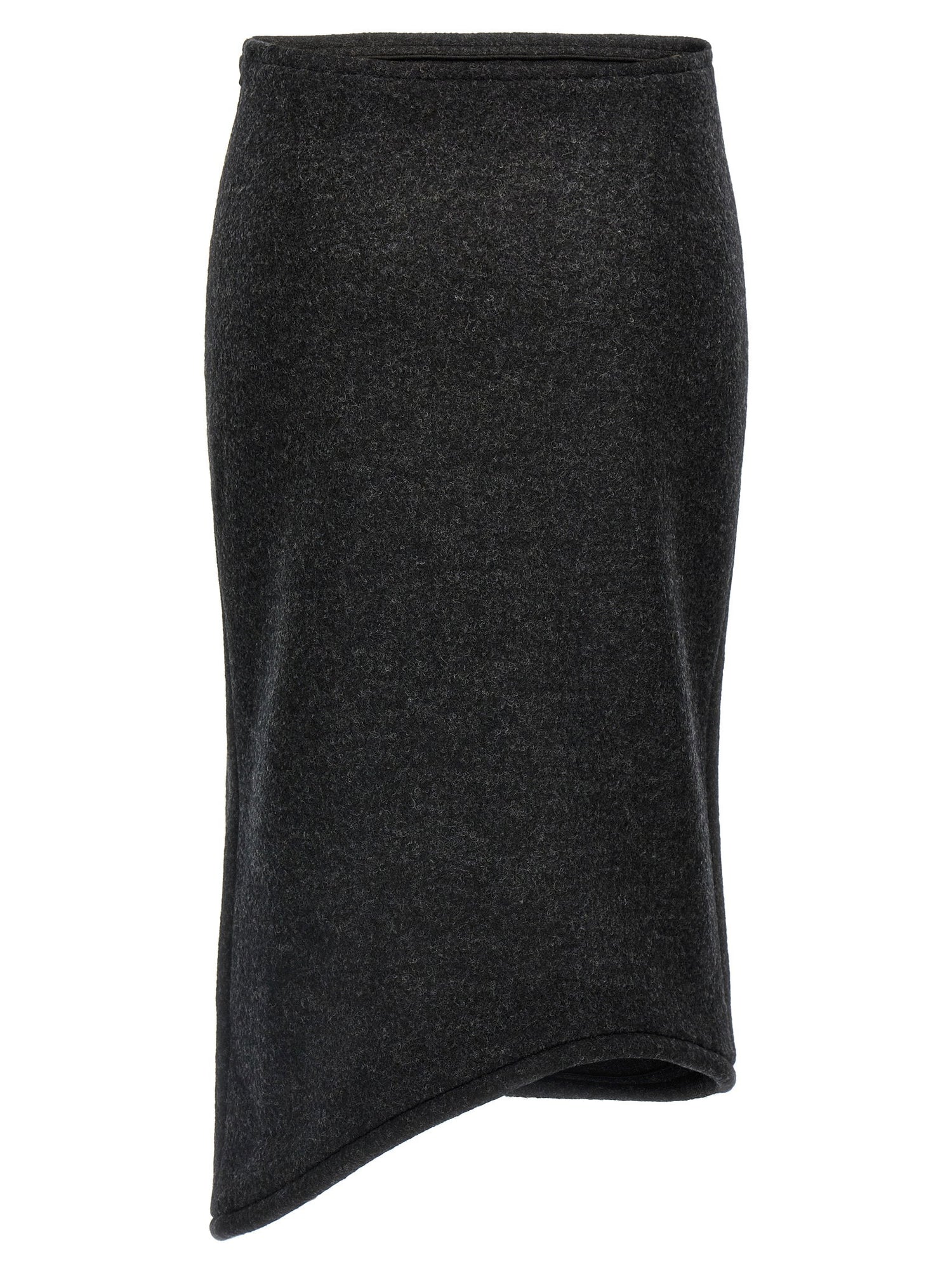 Victoria Beckham Padded Tube Detail Skirt Gray