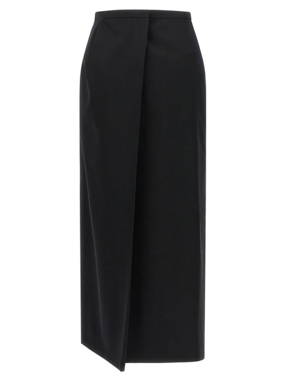 Magda Butrym Skirt With Closure And Back Panel Black