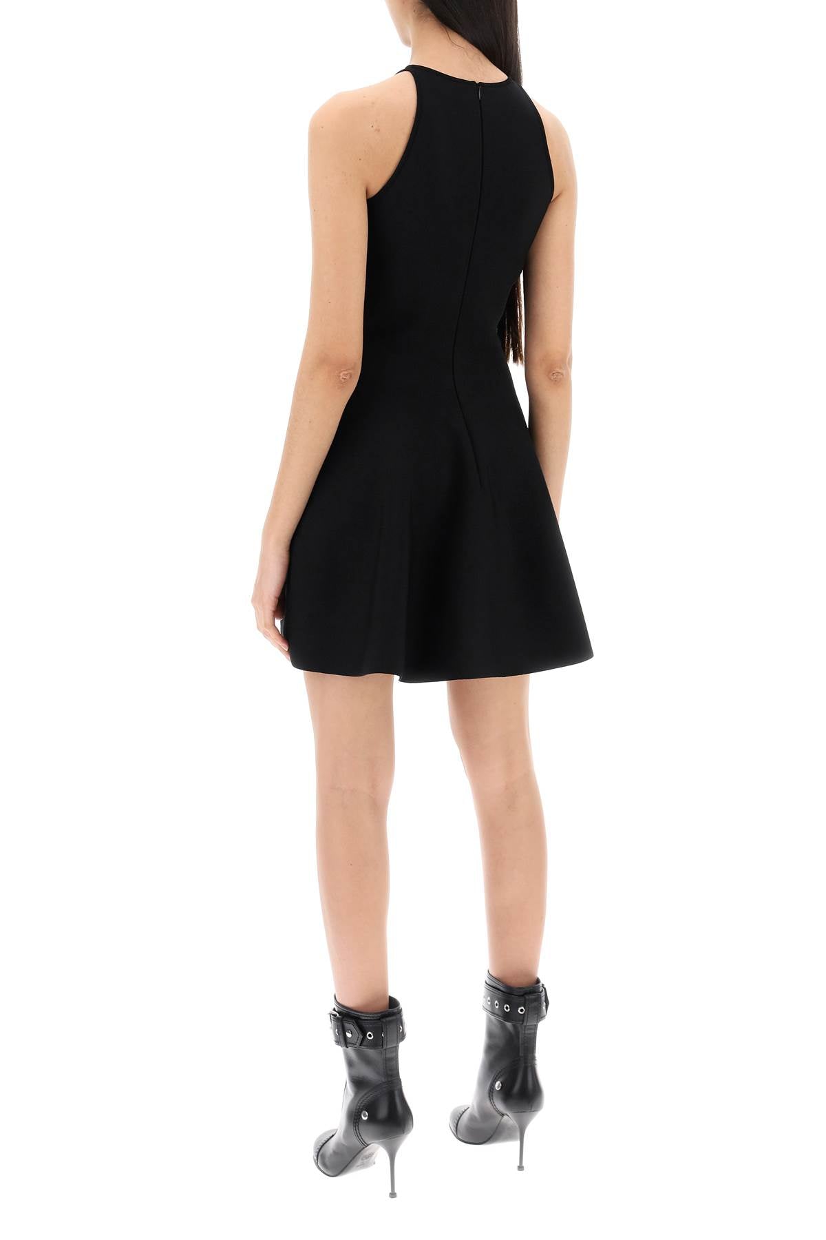 Robe patineuse mini en tricot Alexander Mcqueen