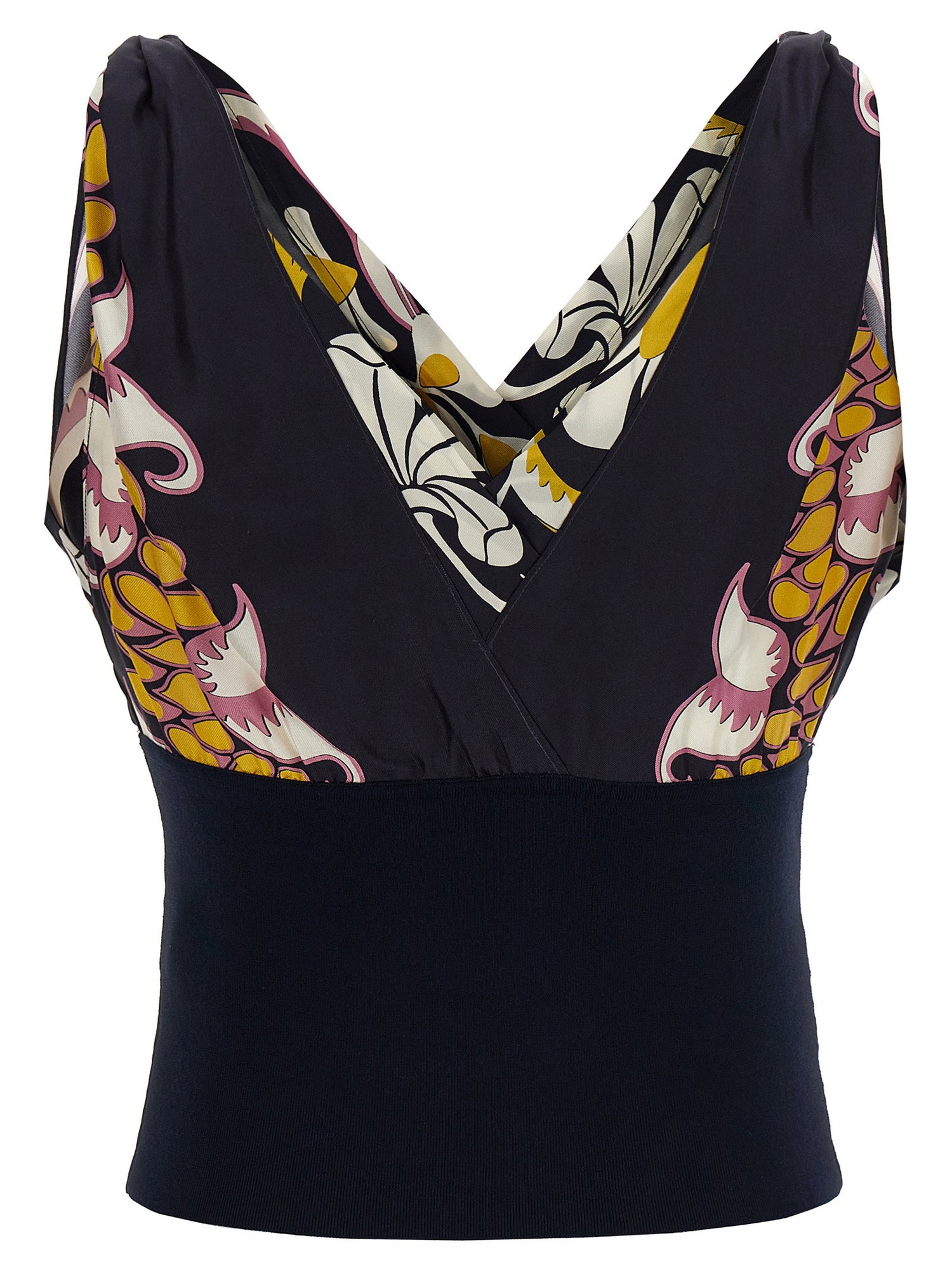 Tory Burch Printed Silk Top Black