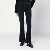 Mother The Weekender Cropped Stretch-Denim Jeans Black