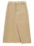 Tory Burch Deconstructed Midi Skirt Beige