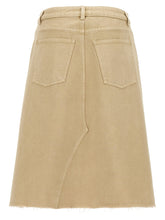 Tory Burch Deconstructed Midi Skirt Beige