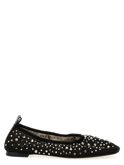 Tory Burch Crystal Ballet Flats Black