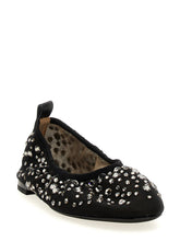 Tory Burch Crystal Ballet Flats Black
