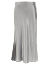 Tory Burch Satin Skirt Gray