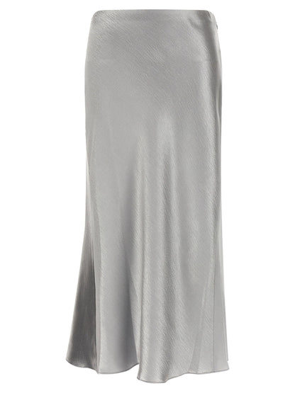 Tory Burch Satin Skirt Gray