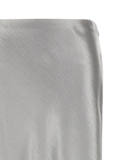 Tory Burch Satin Skirt Gray